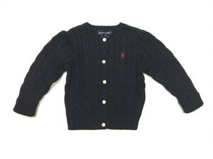 新品 17676 レディース キッズ ベイビー ガールズ 18M カーディガン セーター ポロ ラルフ ローレン polo ralph lauren 紺