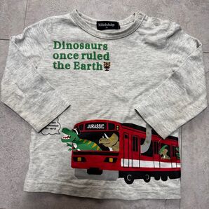 kladskap 恐竜デザインTシャツ トップス グレー