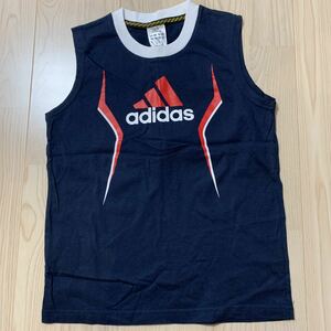 新品★アディダスadidas■タンクトップ★130◆紺×白♪