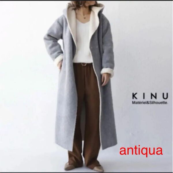 ★最終お値下げ★¥16000→【antiqua/アンティカ】裏ボアフーデッドコート