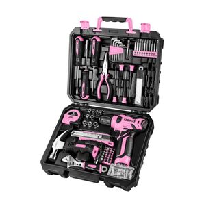 【新品】工具セット 126点組 ピンク ホームツールセット