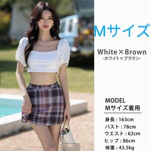 《Mサイズ》ミックスマッチスクエアビキニ 3点セット 水着 レディース