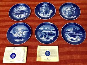 royal copenhagen year plate ロイヤル コペンハーゲン イヤープレート 93、94、96、97、98、99年 6枚セット コレクション