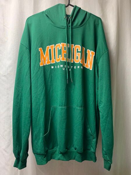 SHEIN MICHIGAN パーカー L グリーン