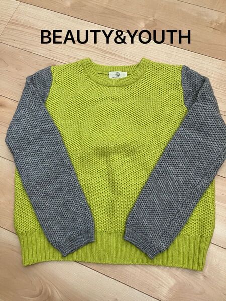 ビューティーアンドユース ユナイテッドアローズBEAUTY&YOUTH バイカラーニット