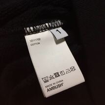 送料無料 SIZE 1 AMBUSH JERSEY HOODIE BLACK アンブッシュ パーカー ジャージ フーディー ブラック_画像7