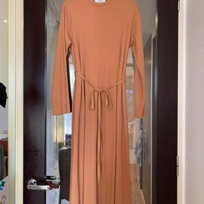 ワンピース 長袖 ロング マキシ丈 ニットワンピース ミラオーウェン