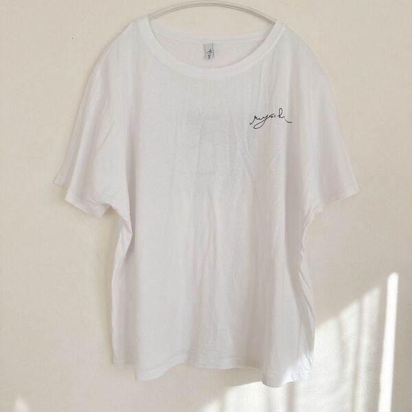 シンプル 半袖 ロゴTシャツ M