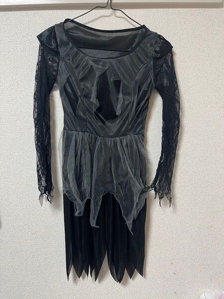 ハロウィン衣装 ワンピース レース コスプレ 魔女 仮装 ドラキュラ