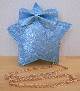 [Новая] Girls Pochet Plouds Sack Blue Kids Lame Star Chain