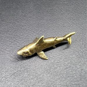 真鍮 サメ 鮫 シャーク キーホルダー パーツ ビンテージ レトロ