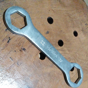  Yamaha engine loaded tool glasses wrench size inscription 22-29mm YAMAHA total length 175.7mm. thickness 6.0mm. bike outboard motor YZ RZ SR SRX SDR XJ FZR FZ