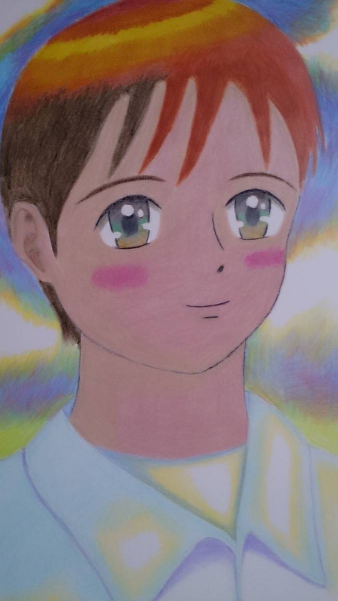 Originale handgezeichnete Illustration eines Jungen im B5-Format, Comics, Anime-Waren, handgezeichnete Illustration