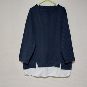 大きいサイズ 裾レイヤードチュニック