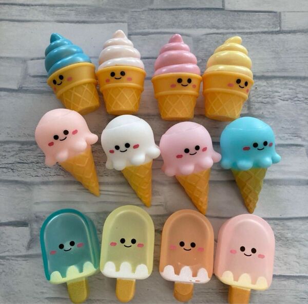 ぷかぷかアイスクリーム12個セット ソフビアイス