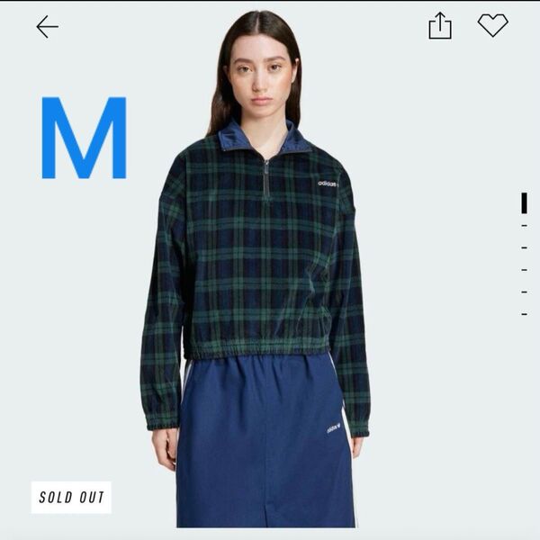 IX1054 コーデュロイ タータン ハーフジップトップ M Size