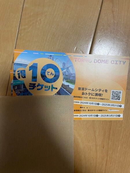 東京ドームシティ 得10チケット 2冊