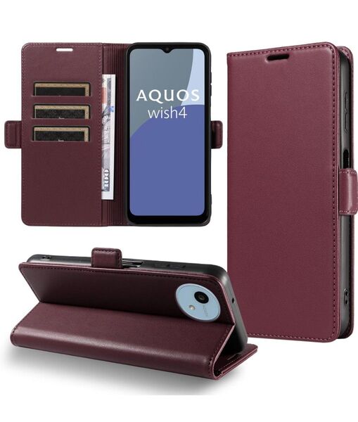 AQUOS Wish 4 用 ケース 手帳型 スマホケース 財布型 カードポケット付き カバー アクオスwish 4 用 カード