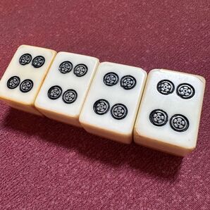 麻雀牌 紛失牌代用 牌さばき練習 DIYなどに 四筒 スーピン 4個組