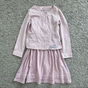 シリリュス セットアップ 6A 114cm 定価2万円 ジャケット ワンピース ピンク フランス 入学式 入園式 110cm