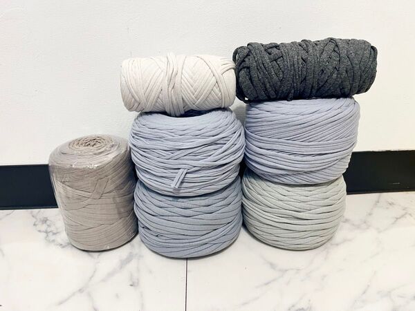 【グレー系set】konfetti、KNITKA、ロシアヤーン 玉売り セット