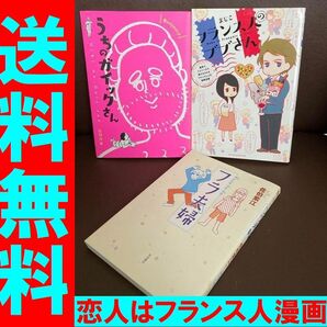 送料無料 3冊 フラ夫婦 フランス人のブブさん うちのガイックさん ステッカー付