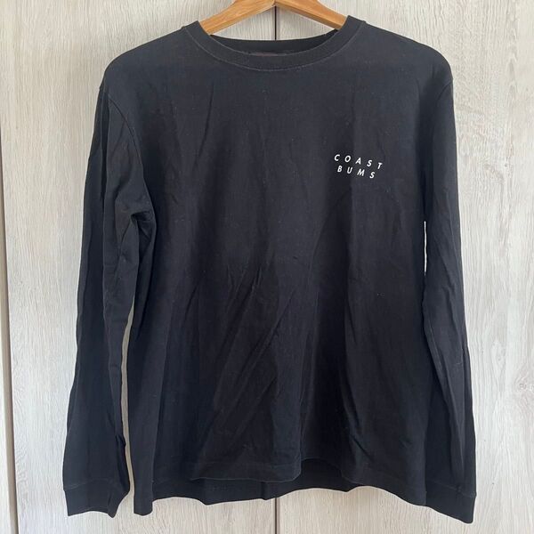 Tシャツ ロンT 長袖Tシャツ 黒 ブラック