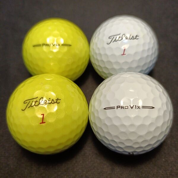 【美品】'23 Pro V1X 20球(黄,白) タイトリスト ロストボール Titleist