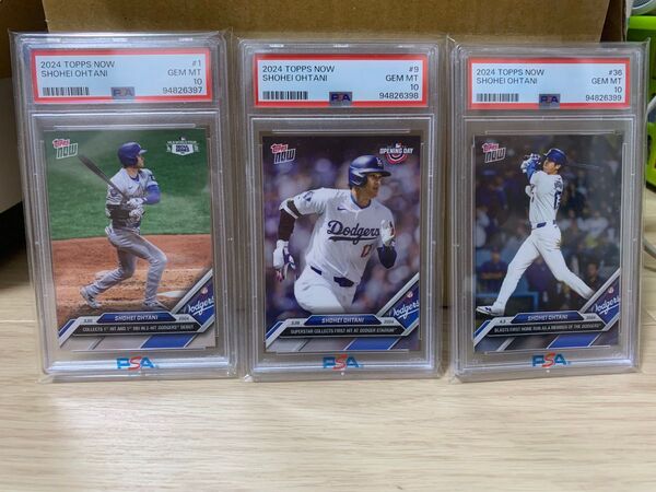 大谷翔平 Topps now psa10 3連番
