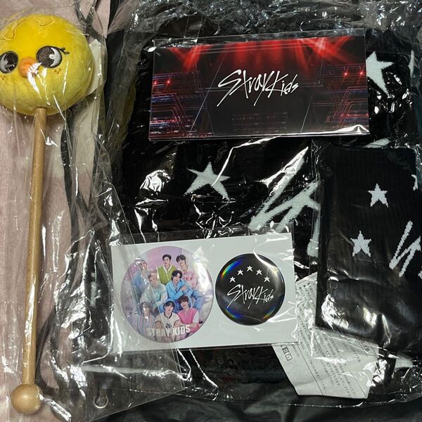 straykids 5-star アプグレ特典 ポガリ 肩たたき棒 セット ピクチャーチケット 靴下 フード付きタオル 缶バッジ