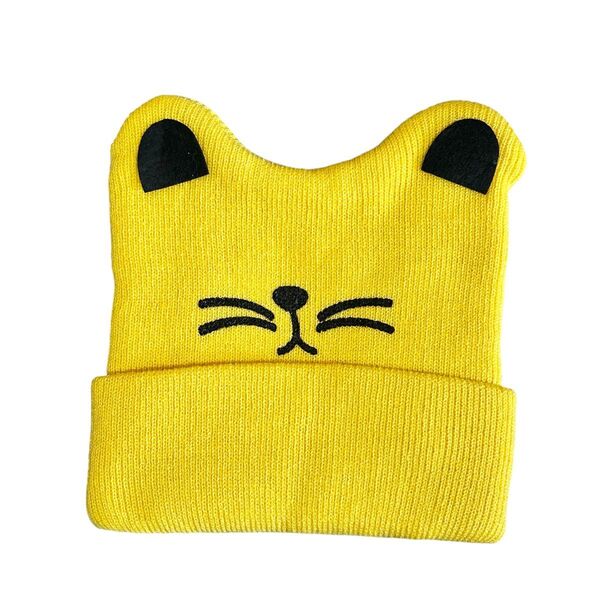 ベビー帽子 キッズ ニット帽子 秋冬 ネコ耳 ねこ 子供 幼児 耳付き おしゃれ