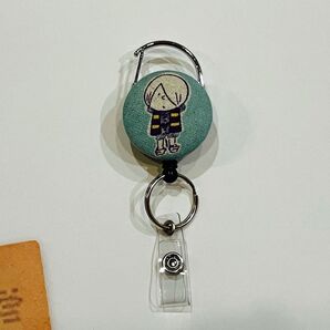 鬼太郎 ゲゲゲの鬼太郎 ブルー系 くるみボタン リールキーホルダー