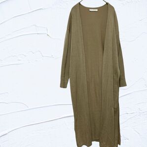 【美品】SENSE OF PLACE センスオブプレイス ロングカーディガン ガウン F