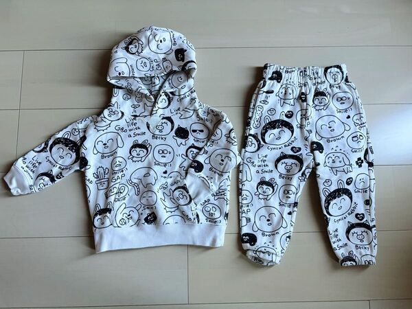 babyGAP 裏起毛パーカー HOZOコラボ セットアップ