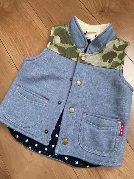《100cm》美品 キッズ デニム ベスト
