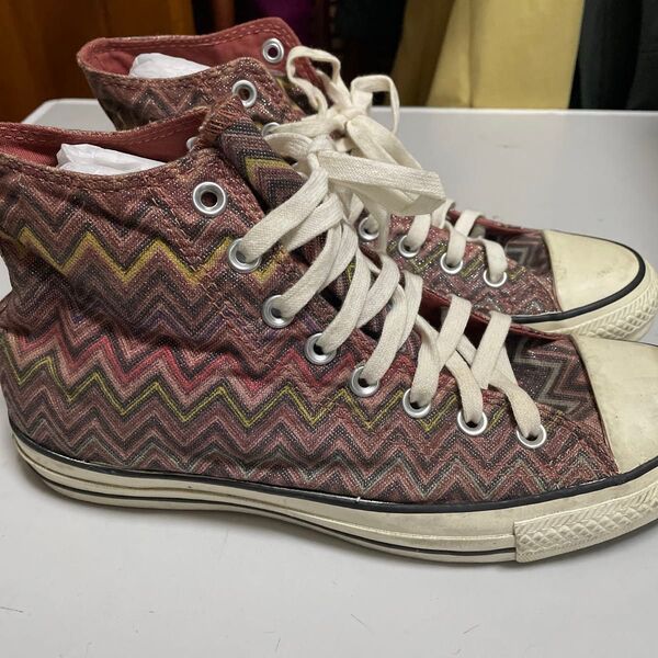 CONVERSE ハイカットスニーカー 美品 missoni ミッソーニ コラボ コンバース マルチカラー