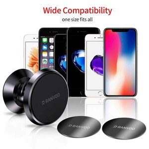 360 Rotation RANVOO Universal Magnetic Dashboard Adhesive Car Mount