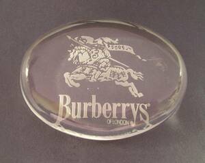  rare!! paperweight weight objet d'art [ Burberry ] crystal 