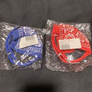 首輪 猫 小型犬 バンダナ 赤 青 未使用 2点セット