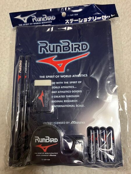 RUNBIRD ステーショナリー 6点セット 筆記用具 鉛筆 ノート 消しゴム 下敷き