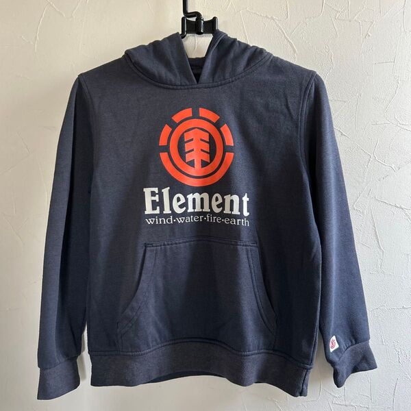 Element エレメント 130 キッズ 子ども パーカー 長袖 スウェット 紺色 ネイビー ロゴ ロゴプリント