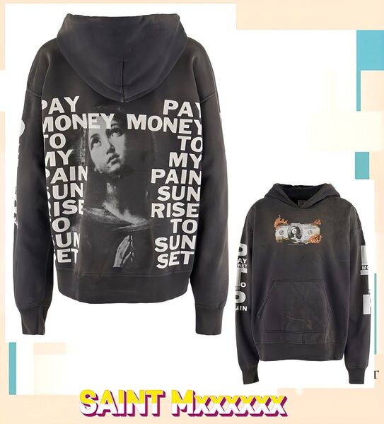 新作商品 PTP_HOODIE/BRND MONEY ジップアップ パーカー M SAINT Mxxxxxx