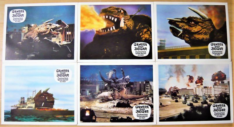 Gamera contre la bête géante Jager ensemble de cartes de lobby originales allemandes, film, vidéo, Produits liés au cinéma, photographier