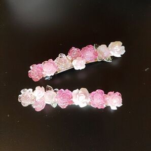 ヘアピン ヘアアクセサリー バレッタ ピンク③