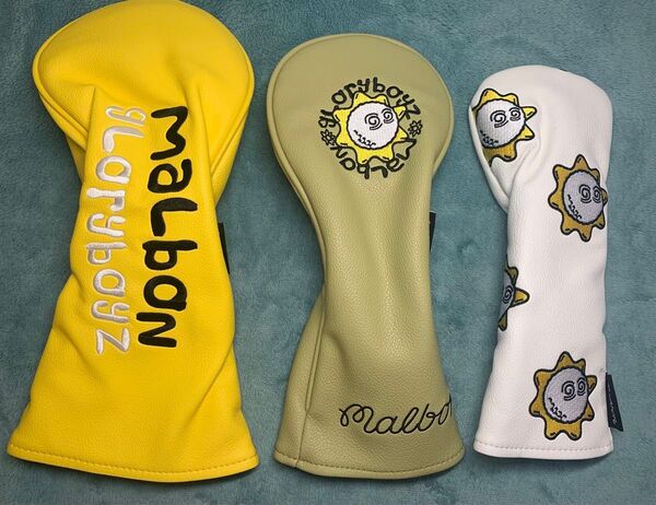 新品3点セットひまわりMalbon Golfマルボンゴルフカバー