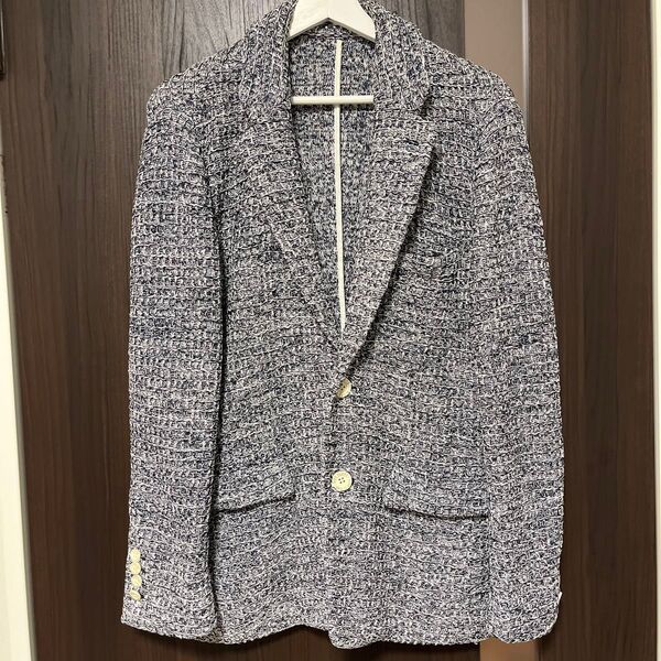 美品 SIDE SLOPE コットンニット ジャケット サイズ1 カーディガン