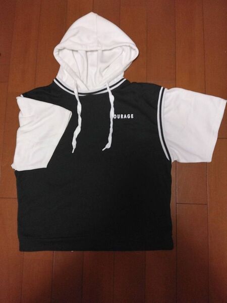 フーディー Tシャツ パーカー 半袖パーカー 半袖