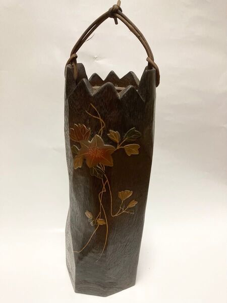 木製花器・花瓶 骨董 アンティーク