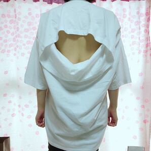 変形デザイン白Tシャツ綿XS