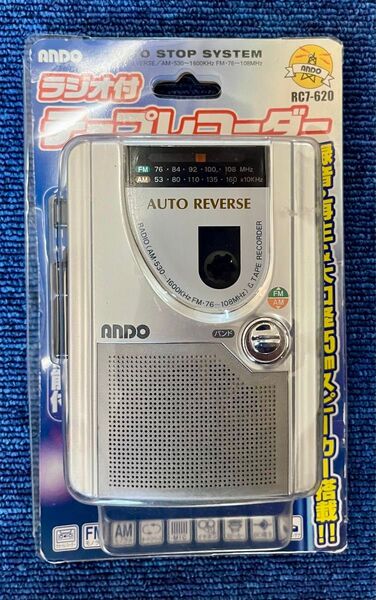 ANDO ラジオ付 テープレコーダー・オートリバース機能付 RC7-620(未使用品)